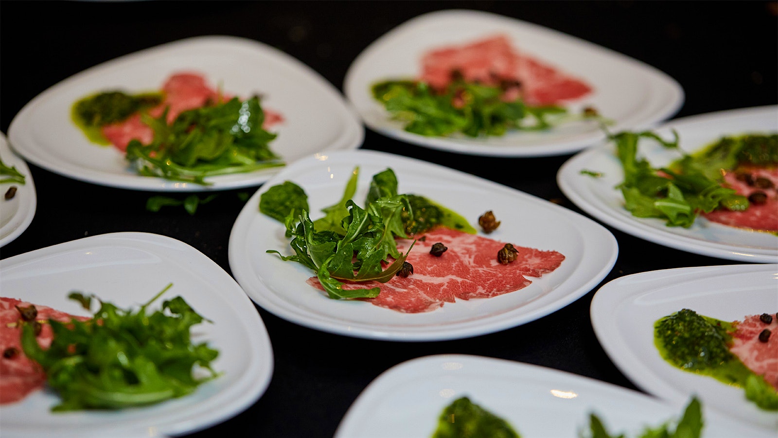 Australian Wagyu carpaccio at the 2024 New York Wine Experience Champagne Reception